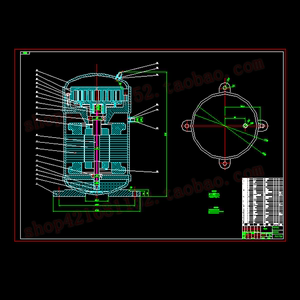 空调用涡旋式压缩机结构设计CAD图纸+说明书 机械设计 58