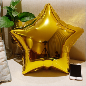 24寸五角星5个装铝箔光板装饰氦气球五颜六色可选星星铝膜气球