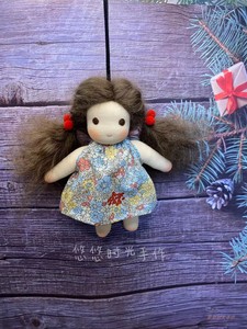 华德福娃娃 悠悠时光手作 娃娃DIY羊毛娃娃 包挂材料包成品现货
