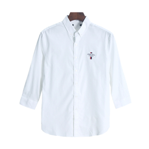 太系列剪标春季新款中袖纯色刺绣衬衫衣商务修身82605/T-130