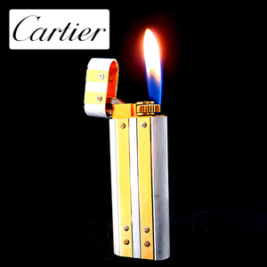正品卡地亚打火机Cartier铆钉卡地亚古董烟具二手瑞士制造打火机