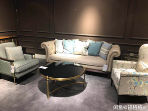 全新全新进口三人位美式轻奢纯皮沙发，购于美伦美家具城。