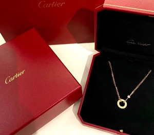 卡地亚Cartier 23年8月玫瑰金双钻小圆饼项链韩国卡未