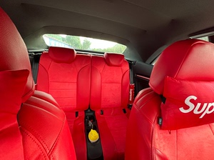 奥迪A3敞篷版定制座椅套，方向盘套，后尾箱垫。