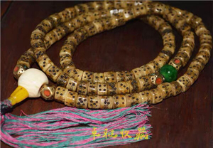 塑料的珠子，万珠之王，藏传吉祥天母骰子念珠之王，西藏清代吉祥