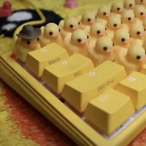 鸭子键盘按动鸭叫鸭鸭键盘机械键盘鸭叫声键盘客制化创意礼物键盘