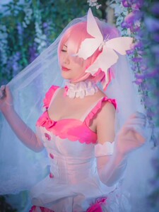 【预售】初兽猫cosplay现货拉姆婚纱花嫁同人cos 大码