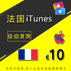 法国苹果礼品卡iTunes卡券10欧元ios商店欧洲区水果卡