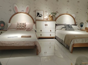 正品多喜爱青少年儿童家具兔子床 组合套房女孩男孩床小熊床