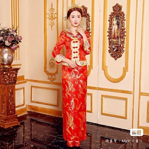 小凤仙敬酒服，新中式旗袍，很好看，s码，买回来发现小了穿不上