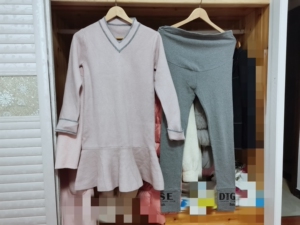 孕妇衣服一套，有牌子，面料很舒服，几乎全新，170码，120