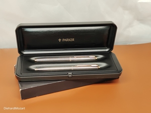 派克银格75纯银原子笔，钢笔套装