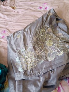 香芋紫冰丝刺绣四件套，滑滑的不贴身，2.2×2.2被罩.床单
