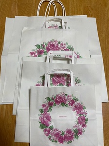 全新日本Takashimaya高岛屋百货商店 粉色玫瑰花 纸