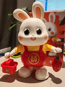 会跳舞小福兔电动抖音机器人灯光抬头玩具