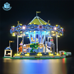 YB兼容乐高创意玩具10257新旋转木马LED灯饰 积木配件
