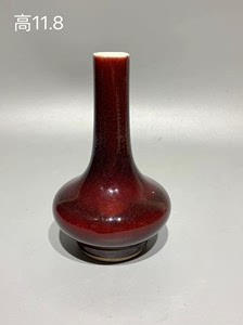 季红花瓶，早期收藏