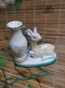 动物陶瓷，平安福禄，动物摆件，也可以做一个小的插花瓶，567