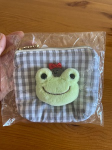 现货包邮 日本正品微笑青蛙 泡菜蛙毛绒格子纸巾包收纳包零钱包