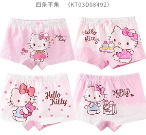 全新正版hello Kitty凯蒂猫儿童内裤女童平角裤4条装