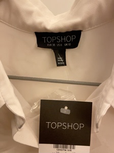 【全新】Topshop白色丝质通勤衬衫