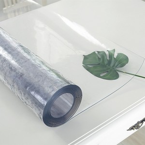 软玻璃桌布透明PVC水晶板防水茶几垫加厚磨砂印花餐桌垫塑料地