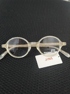 jins眼镜全新库存货板材透明圆框男女款眼镜