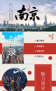 一套南京城市印象旅游攻略风景文化推广介绍（包含内容）PPT模