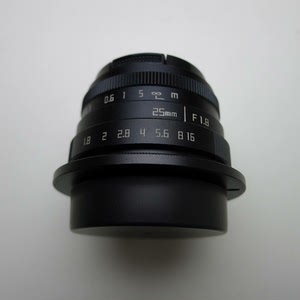 国产M43镜头，25mm f1.8大光圈手机定焦人像镜头，适