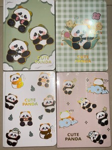 「搬家闲置」微本设计A5熊猫酱硬皮空白笔记本，126×174