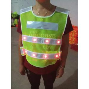 装电池LED带灯反光马甲反光背心施工环卫反光衣骑行反光安全服