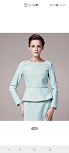 十月传奇 | 浅蓝蕾丝收腰短外套+半身裙，尺码为xl，170