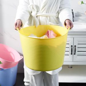 大号脏衣篮软桶儿童卧室日式新款洗澡桶家庭用手提篮