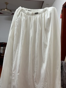 simple 夏季超百搭韩系白色半身棉质长裙 料子很柔软