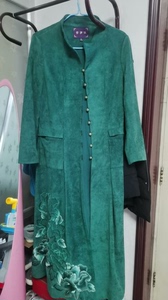 【素罗依】旗袍中式礼服长裙绿色中国风连衣裙