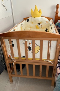 #婴儿床 #高性价比床垫 #床围栏  小龙哈彼实木婴儿床儿童