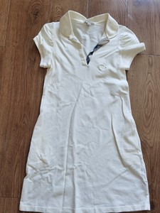 巴宝莉Burberry 同款白色连衣裙Polo裙