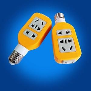 灯头变插座常用E27螺纹罗口卡口B22灯头转变多孔电源插板取电孔