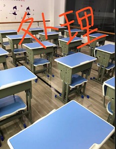 培训班课桌椅子学校教室单双人课桌教育机构中小学生辅导班课桌椅