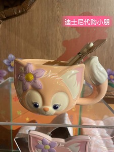 上海迪士尼乐园正品代购经典玲娜贝儿陶瓷杯勺子杯咖啡杯马克杯全