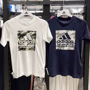 Adidas/阿迪达斯男女大童新款迷彩运动短袖透气T恤 GD