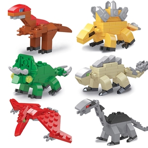 扭蛋积木玩具奇趣儿童恐龙扭扭蛋拼装小颗粒拼插兼容乐高。