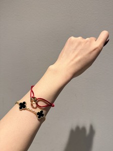 Cartier/卡地亚trinity 红色三环手绳玫瑰金手链