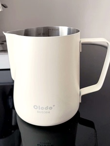 拉花缸品牌咖啡拉花杯304不锈钢带刻度量杯尖嘴打奶泡杯子