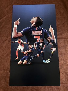 姆巴佩法国队足球明星海报，铜版纸材质，40.5×73厘米，全