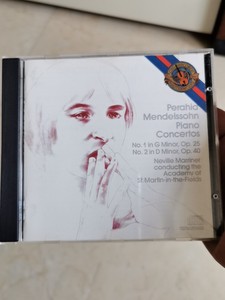 CBS 佩拉希亚 演奏 门德尔松钢琴协奏曲 CD 上榜圣经
