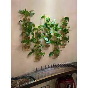 创意壁挂墙上木板水培植物玻璃花器工艺画家居背景墙装饰挂件田园