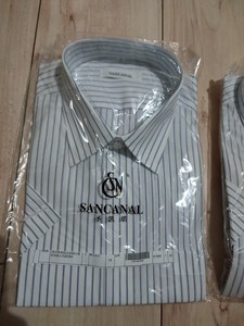 全新银行工装短袖男衬衫（品牌圣凯诺，海澜之家旗下品牌，尺码4