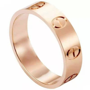 [9.9新]卡地亚Cartier玫瑰金窄版LOVE戒指55号男女通用款式