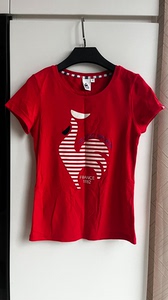 专柜正品 lecoq 乐卡克法国公鸡女圆领短袖T恤 CB-0